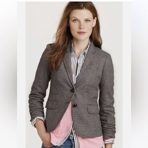 J. Crew Factory Houndstooth Wool School Boy Blazer